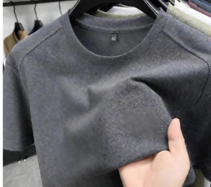 International Light Luxury Business Pioneer Men's Short-Sleeved T-Shirt Summer High-End Round-Neck Clearance Sale - Image 3