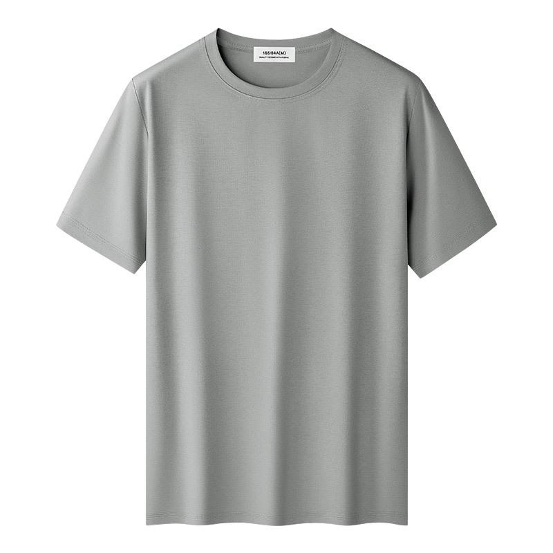 Acetic Acid Ice Silk Modal Men's Short-Sleeved Youth T-Shirt Cool Breathable Thin Casual High-End for Men