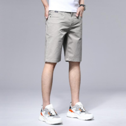 Men's summer ultra-thin shorts, pure cotton mid-length pants, straight-leg loose casual pants, men's capri pants, breathable pants