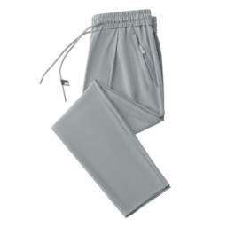 Ice Silk Long Pants for Men Summer Thin Straight Leg Cool Quick Drying Breathable Loose Drawstring Casual Pants for Sports and Running